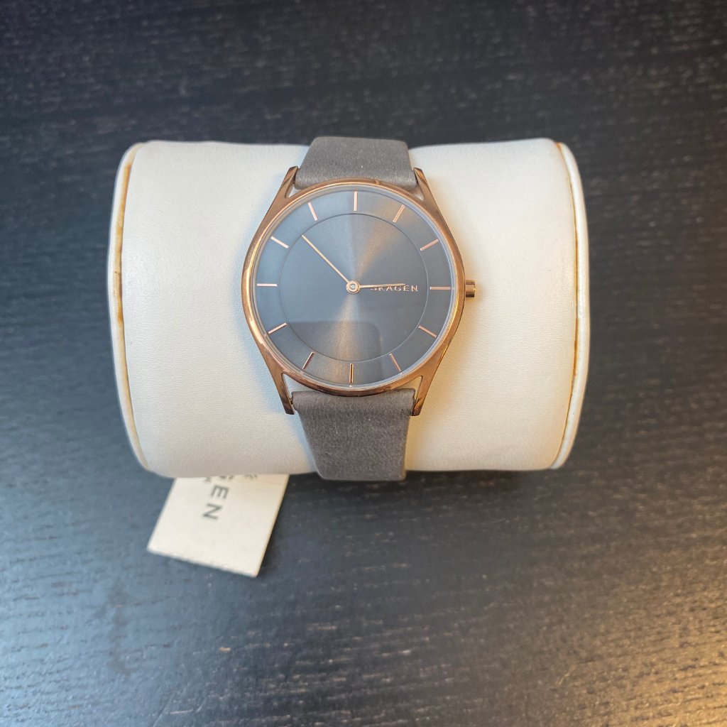Skagen Women's Holst Grey Leather Watch
